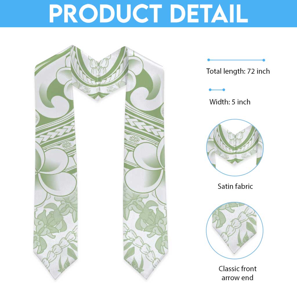Hawaii Plumeria Lokelani Pikake Lei Graduation Stole Oma'oma'o Polynesian Tattoo LT9 - Polynesian Pride