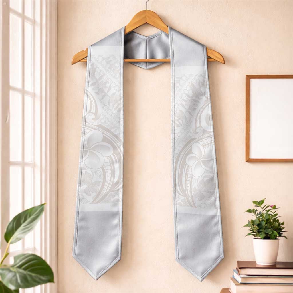 Hawaii Plumeria Lokelani Pikake Lei Graduation Stole Sandy Beige Polynesian Tattoo
