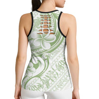 Hawaii Plumeria Lokelani Pikake Lei Hollow Tank Top Oma'oma'o Polynesian Tattoo
