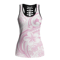 Hawaii Plumeria Lokelani Pikake Lei Hollow Tank Top Poni Mama Polynesian Tattoo