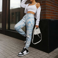 Hawaii Plumeria Lokelani Pikake Lei Jogger Pants Uliuli Polynesian Tattoo
