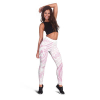 Hawaii Plumeria Lokelani Pikake Lei Leggings Poni Mama Polynesian Tattoo