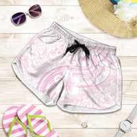 Hawaii Plumeria Lokelani Pikake Lei Shorts for Women Poni Mama Polynesian Tattoo