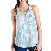 Hawaii Plumeria Lokelani Pikake Lei Women Racerback Tank Uliuli Polynesian Tattoo