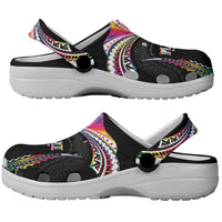 Hawaii Rainbow Warriors Clogs Shoes Polynesian Motif Special Edition Rainbow Gradient