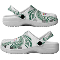 Hawaii Rainbow Warriors Clogs Shoes Polynesian Motif White Color