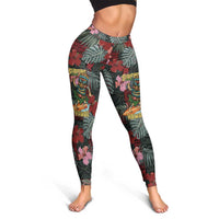 Hawaii Tiki Surfing Leggings Mele Kalikimaka i Iulai! LT9 - Polynesian Pride