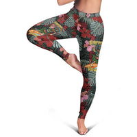 Hawaii Tiki Surfing Leggings Mele Kalikimaka i Iulai! LT9 - Polynesian Pride