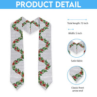 Hawaii Tropical Flowers and Leaves Graduation Stole Tapa Pattern White Mode LT03 - Polynesian Pride