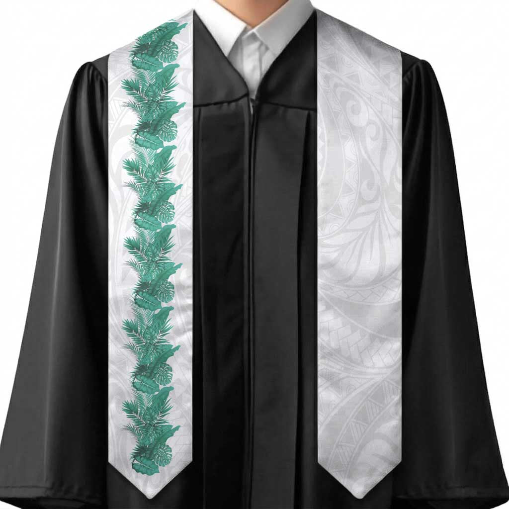 Hawaii Tropical Leaves Graduation Stole Polynesian Pattern