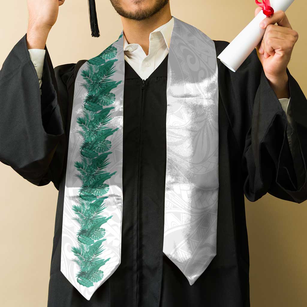 Hawaii Tropical Leaves Graduation Stole Polynesian Pattern