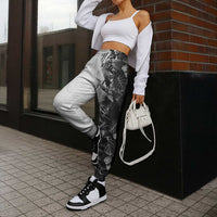 Hawaii Tropical Plant Monochrome Jogger Pants Vibrant Polynesian Pattern