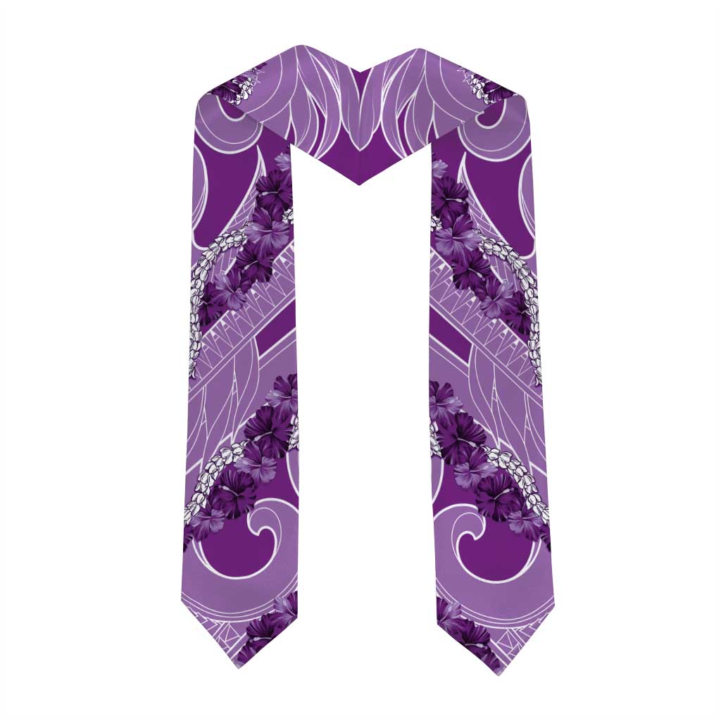 Hawaii Violet Hibiscus Pikake Lei Graduation Stole