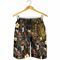 Hawaiian and Japanese Shorts for Men Polynesian Tattoo with Japanese Culture Kintsugi Style LT03 - Polynesian Pride