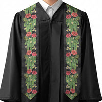 Hawaiian Hibiscus Plumeria Graduation Stole Tropical Leaves
