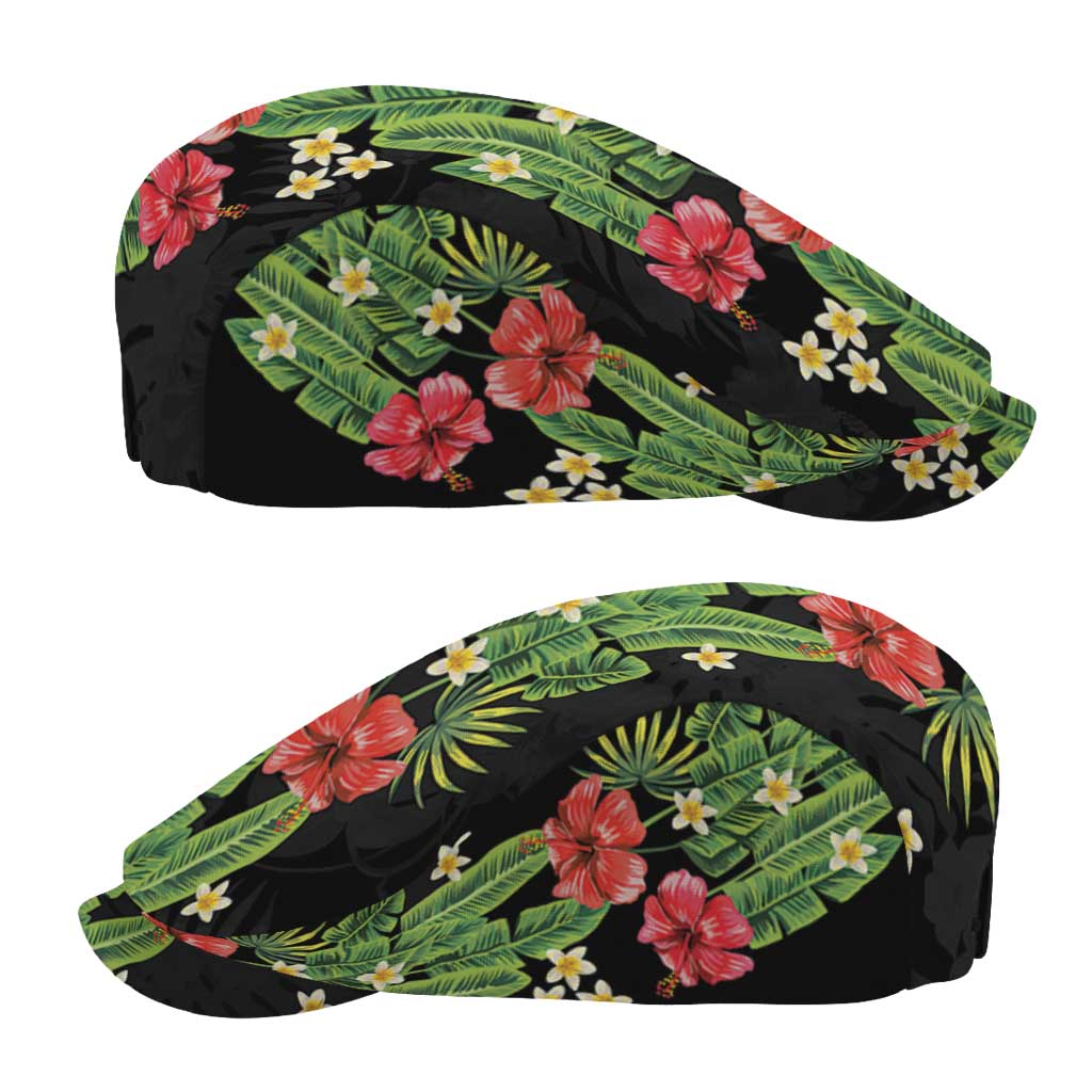 Hawaiian Hibiscus Plumeria Jeff Hat Tropical Leaves