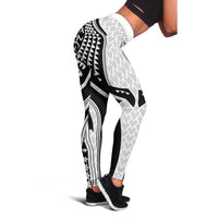 Hawaiian Kakau Art Tattoos Aquaman Style Leggings White Version - Polynesian Pride