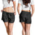 Hawaiian Kakau Art Tattoos Aquaman Style Shorts for Women Black Version - Polynesian Pride
