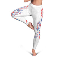 Hawaiian Kakau Tribal Sea Animals Tattoos Leggings Hawaii Flag Color Inspired LT03 - Polynesian Pride
