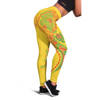 Hawaiian Kakau Tribal Sea Animals Tattoos Leggings Kanaka Maoli Flag Color Inspired LT03 - Polynesian Pride