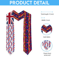 Hawaiian Lei Graduation Stole National Flag Striped Style LT03 - Polynesian Pride