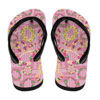 Hawaiian Leis Flip Flops Kakau Tattoos and Palaka Pastel Pink Color