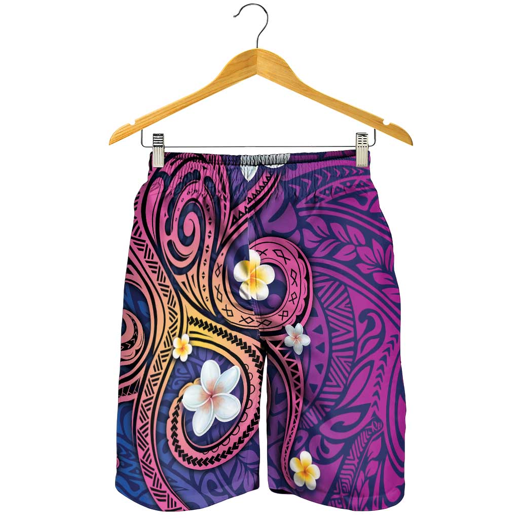 Hawaiian Octopus Tattoo and Frangipani Shorts for Men - Polynesian Pride