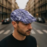 Hawaiian Ohia Lehua Lei Jeff Hat Plaid Palaka Uliuli hohonu Pattern - Polynesian Pride