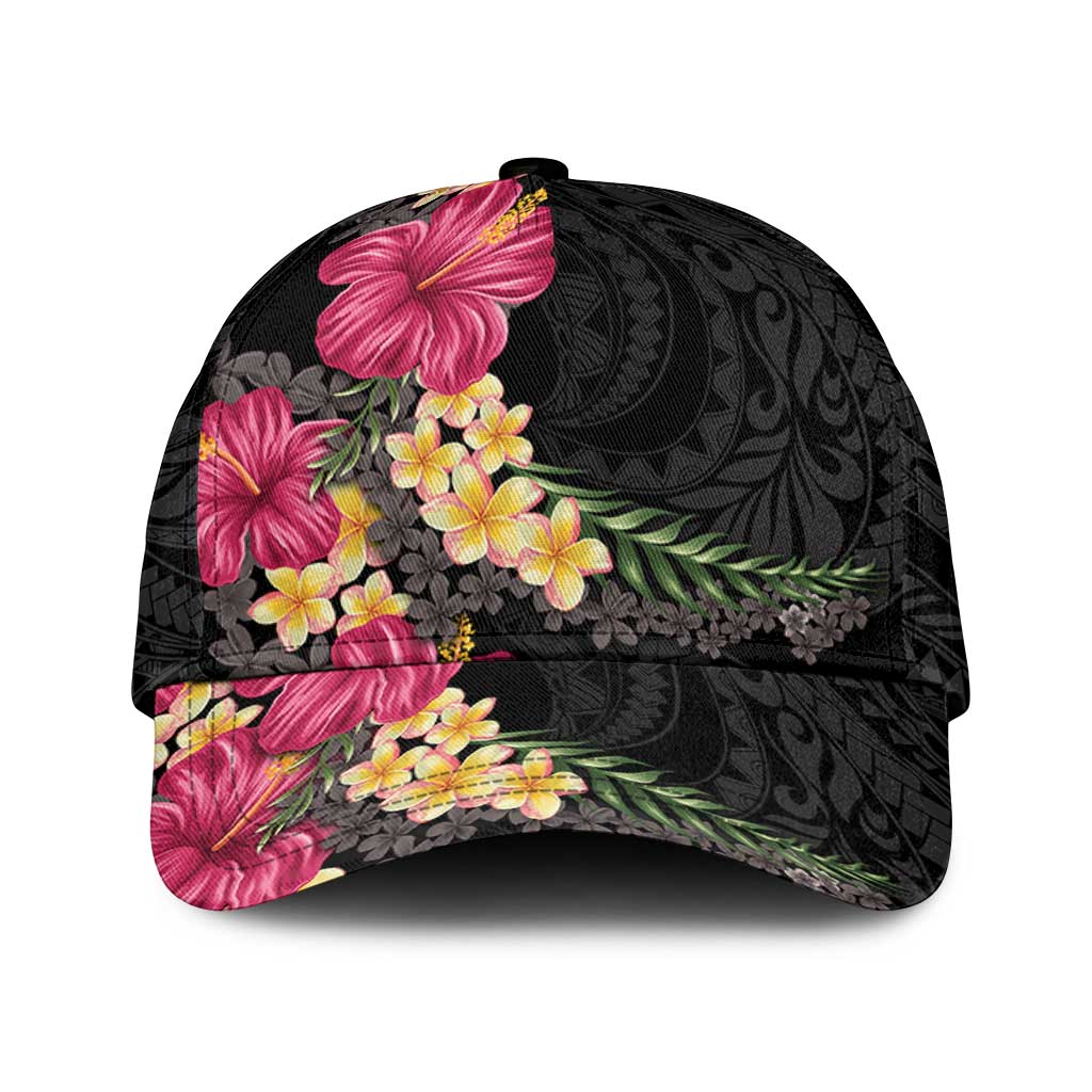 Hawaiian Plumeria and Hibiscus Classic Cap Colorful Style LT03