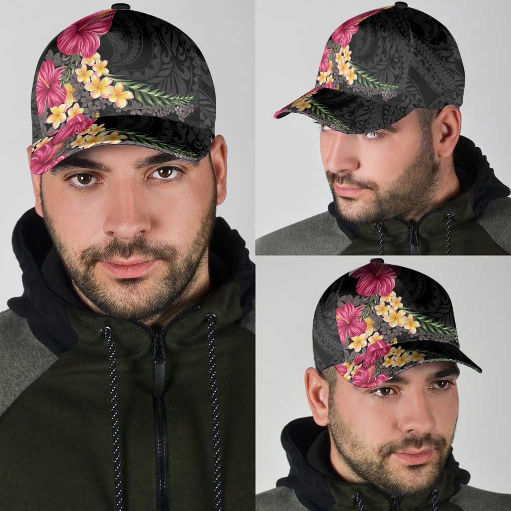 Hawaiian Plumeria and Hibiscus Classic Cap Colorful Style LT03