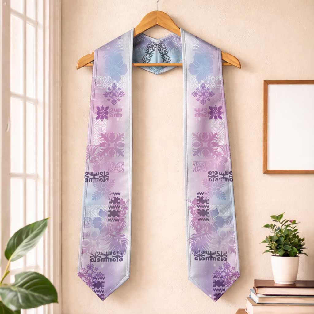Hawaiian Quilt Graduation Stole Vintage Pattern Galaxy