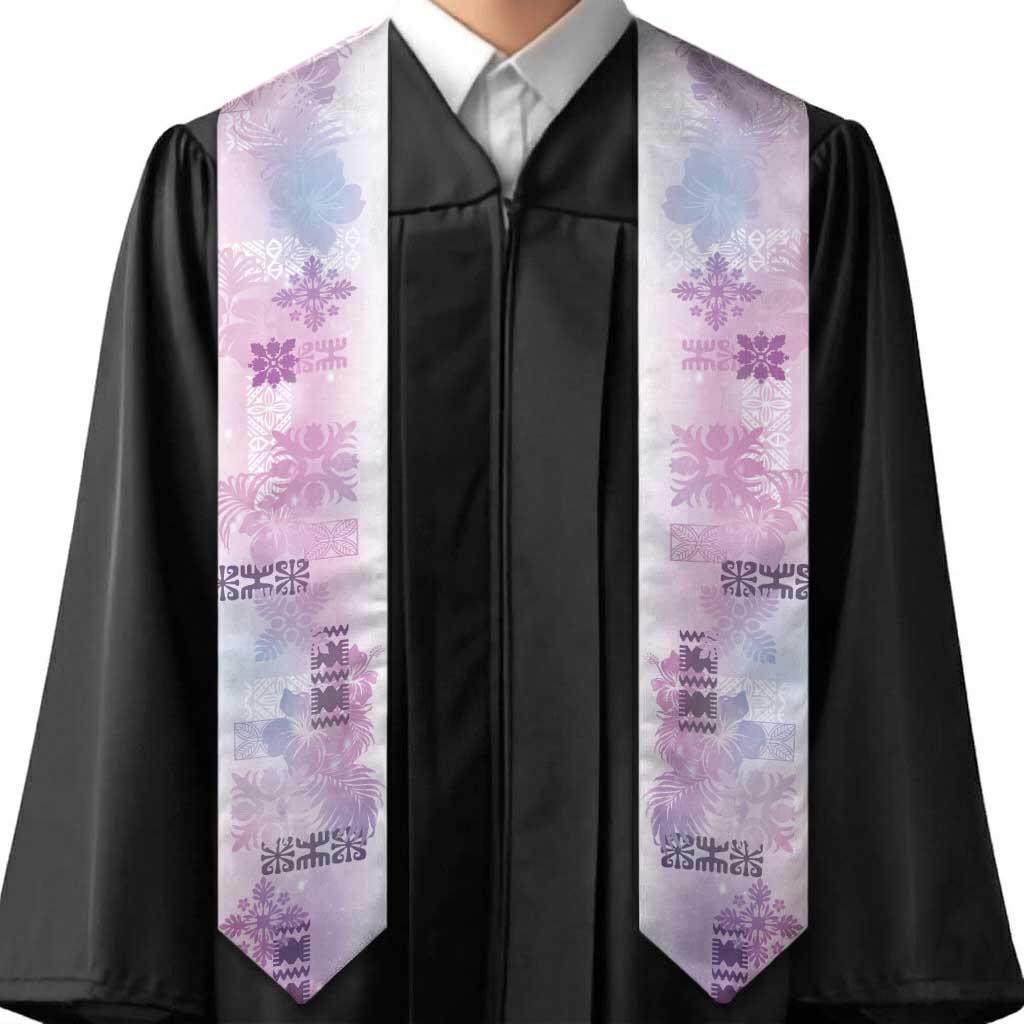 Hawaiian Quilt Graduation Stole Vintage Pattern Galaxy