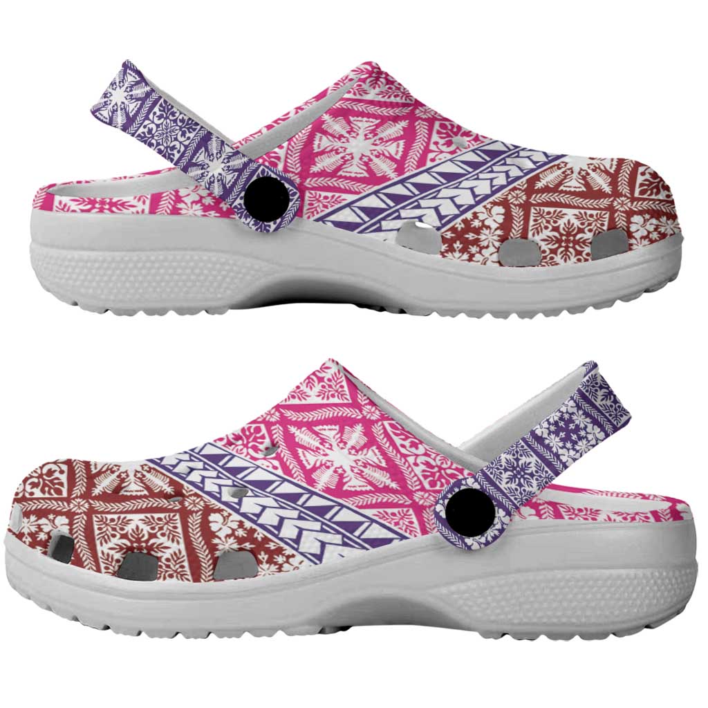 Hawaiian Quilt Pattern Clogs Shoes Sweet Color Mixed - Polynesian Pride
