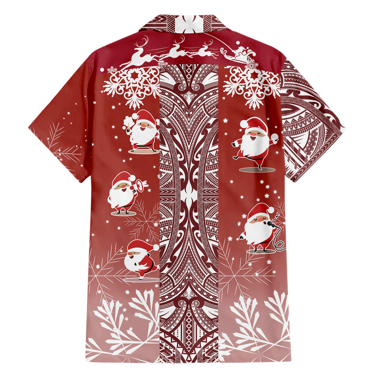 Hawaii Santa Claus Christmas Polynesia Hawaiian Shirt - Zu Style - Polynesian Pride