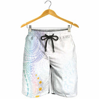 Hawaiian Tribal Tattoo and Plumeria Shorts for Men Polynesian Pattern Sweet