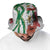 Hawaiian Tropical Flowers and Maile Pikake Bucket Hat Polynesian Tribal Pattern White Color LT03