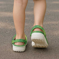 Hawaiian Turtles and Leis Clogs Shoes Tribal Kakau Pattern Fresh Summer Vibe