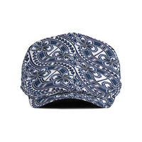 Hibiscus Bloom Island Tribal Waves Jeff Hat Blue Polynesian Pattern LT01 Blue - Polynesian Pride