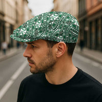 Hibiscus Bloom Island Tribal Waves Jeff Hat Green Polynesian Pattern LT01 - Polynesian Pride