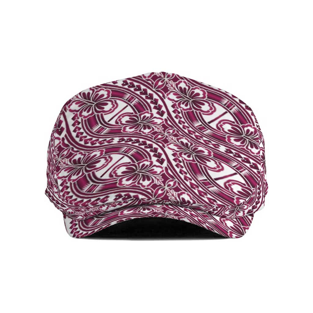 Hibiscus Bloom Island Tribal Waves Jeff Hat Pink Polynesian Pattern LT01 Pink - Polynesian Pride