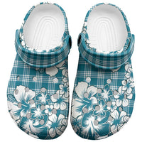 Hibiscus Pakala Ocean Depths Blue Clogs Shoes Tropical Floral Stylized - Polynesian Pride