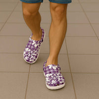 Hibiscus Pakala Sweetie Purple Clogs Shoes Tropical Floral Stylized - Polynesian Pride