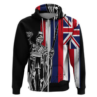 Hawaiian Hawaii King Flag Zip Hoodie