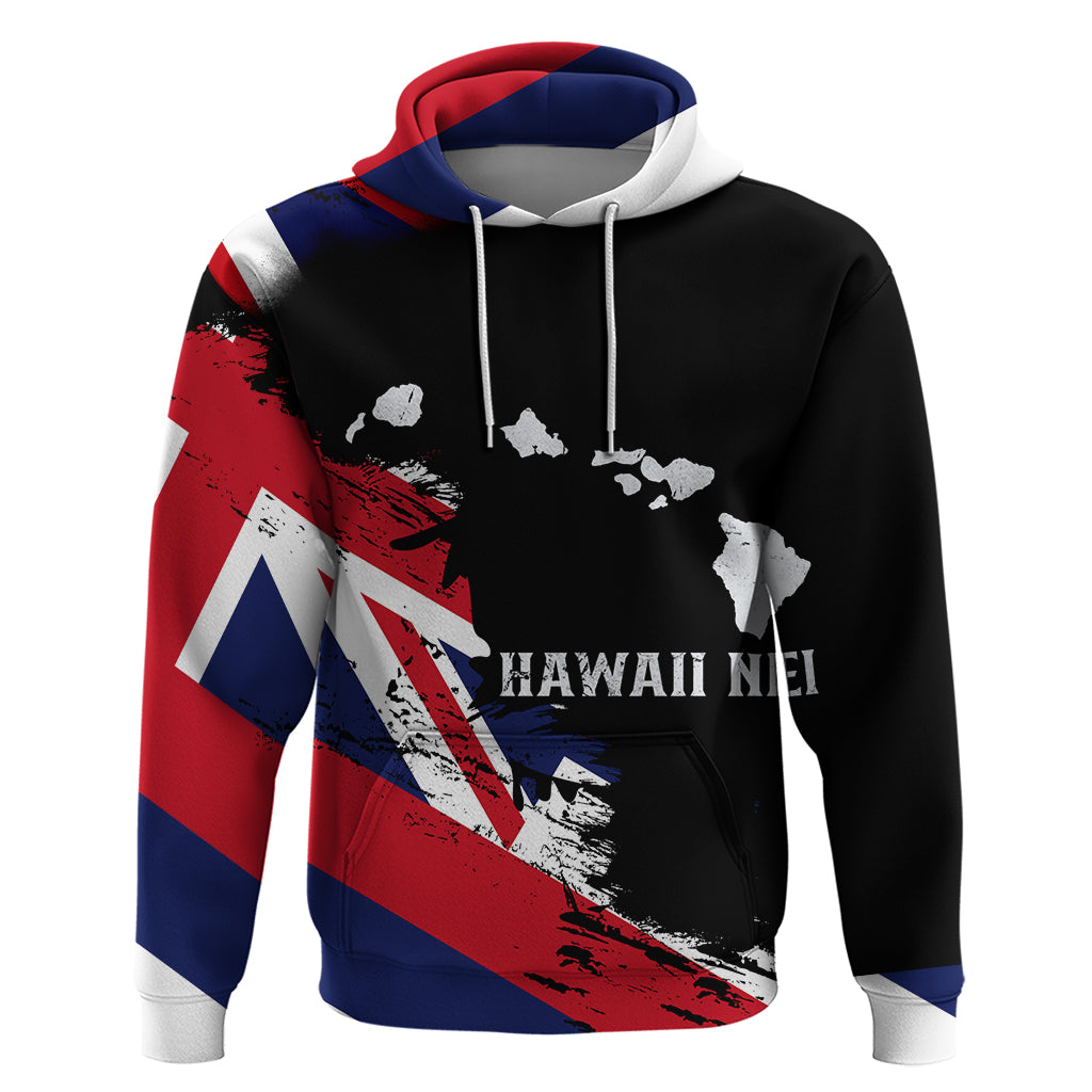 Custom Hawaiian Flag Hawaii Map Nei Polynesian Hoodie Classic Style