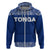 Tonga All Over Hoodie Polynesian Blue and White