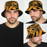 Humpback Whale Matariki New Zealand Bucket Hat NZ Maori Paikea Poutama Luxury Gold