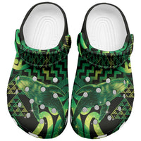 Humpback Whale Matariki New Zealand Clogs Shoes NZ Maori Paikea Poutama Luxury Green