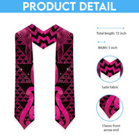 Humpback Whale Matariki New Zealand Graduation Stole NZ Maori Paikea Poutama Luxury Pink