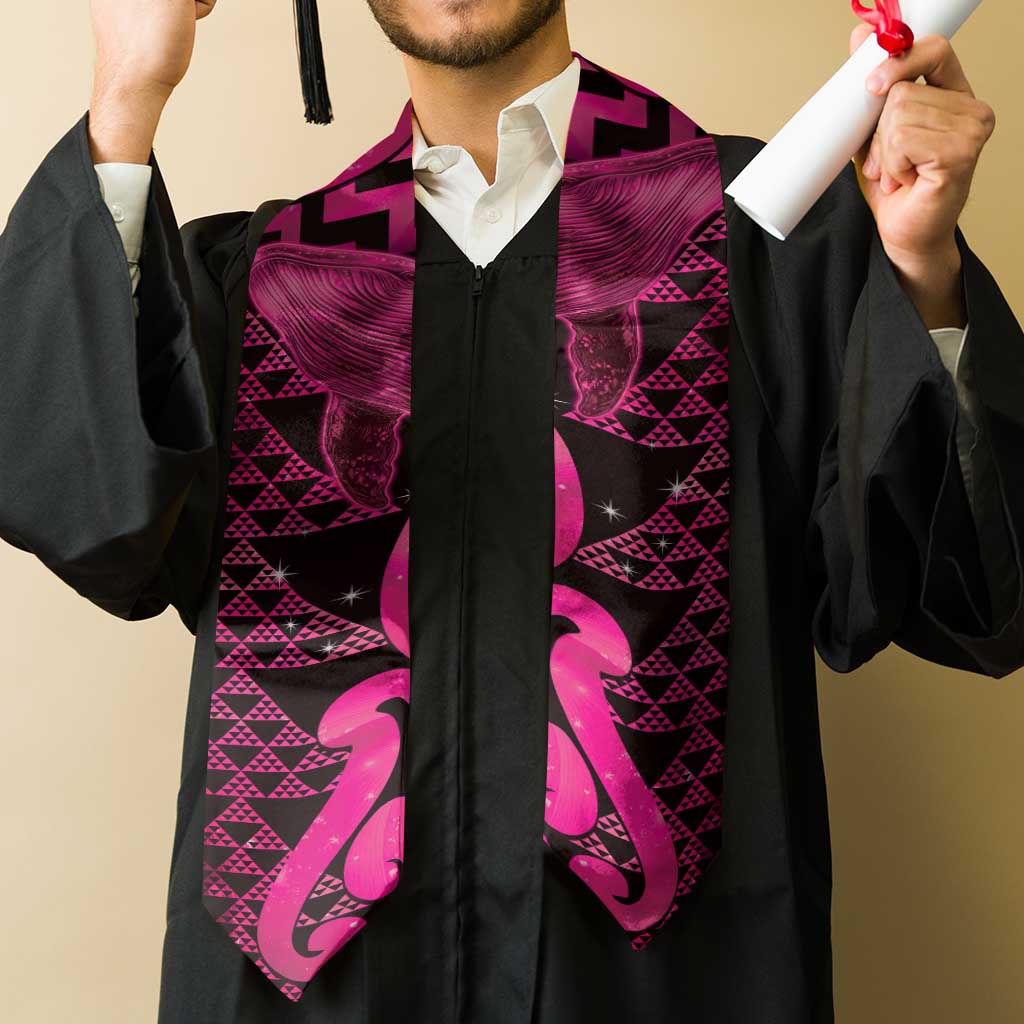 Humpback Whale Matariki New Zealand Graduation Stole NZ Maori Paikea Poutama Luxury Pink LT14