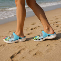 It's 5 o'clock Somewhere Clogs Shoes Hawaiian Tropical Parrots - Polynesian Pride